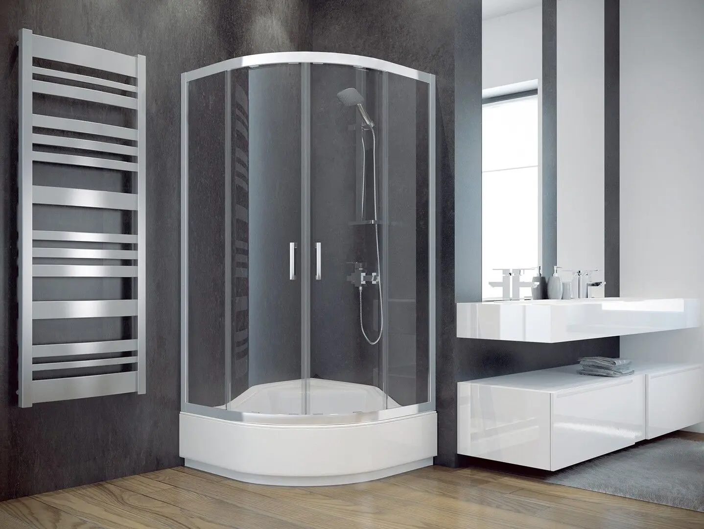 Душевая кабина Besco Modern MP-80-165-M 80x80x165 (Matte) - 2