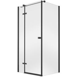 Cabina de dus Besco Pixa Black Right PKP-90-195-B 90x90x195 (Transparent)