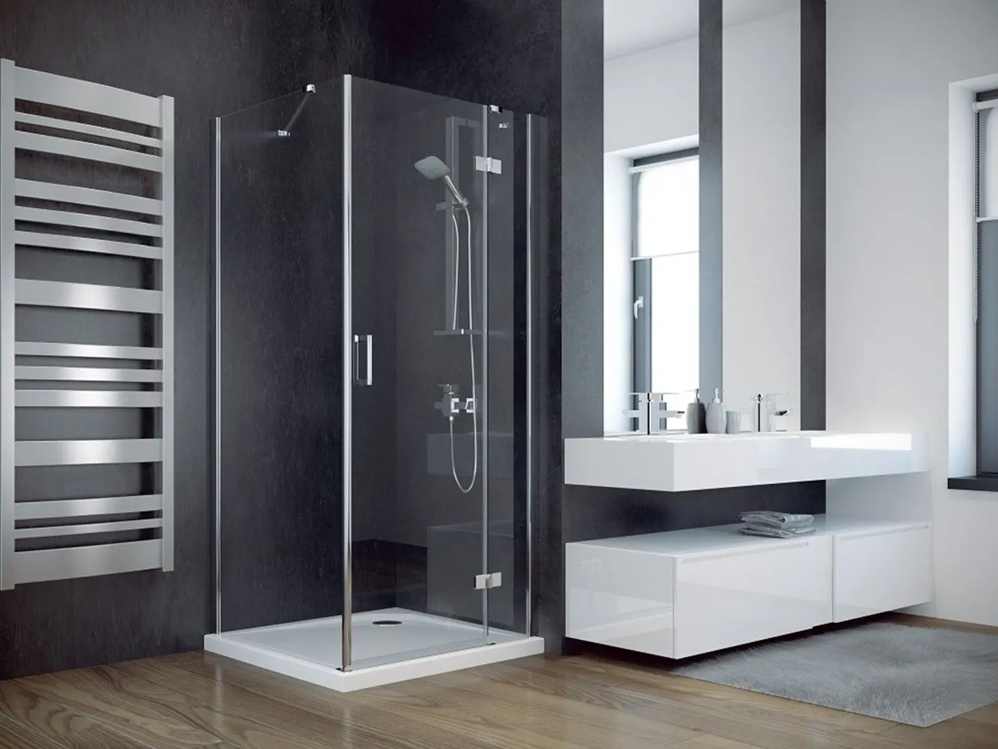 Cabina de dus Besco Viva Left VKL-80-195-C 80x80x195 (Transparent) - 2