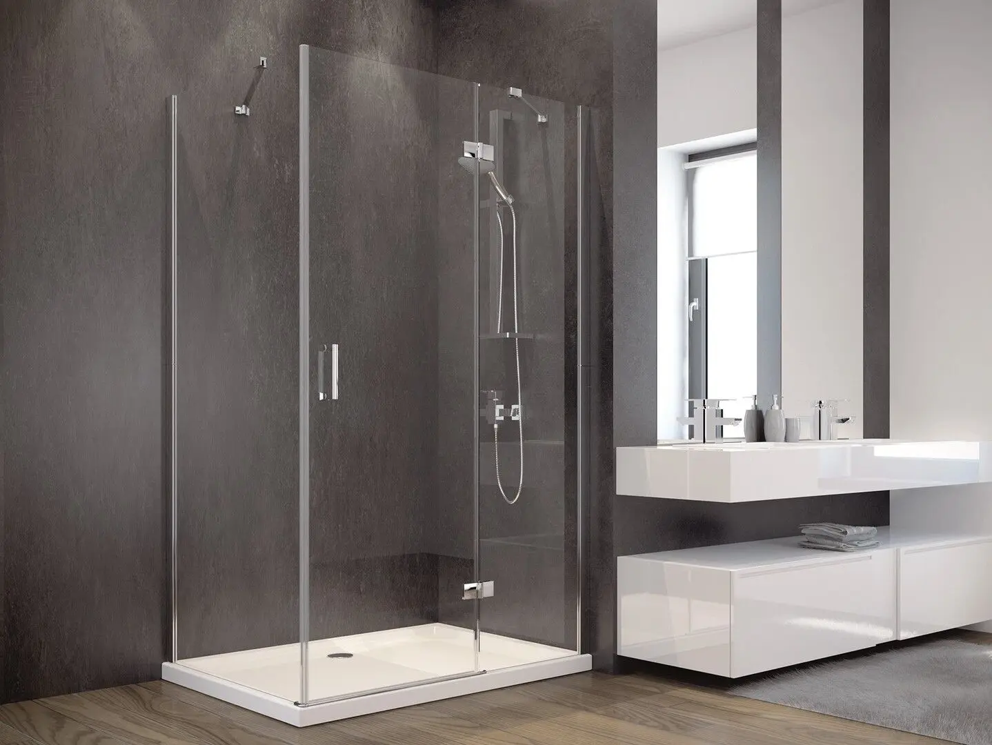 Cabina de dus Besco Viva Left VPL-129-195C 120x90x195 (Transparent) - 2