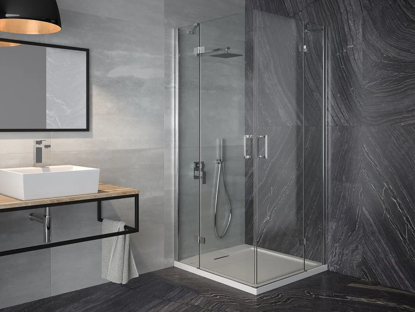 Cabina de dus Besco Viva VK-90-195-C 90x90x195 (Transparent) - 3