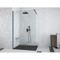 Perete de dus Besco Aveo Black AVB-130-195C 130x195 (Transparent) Thumb