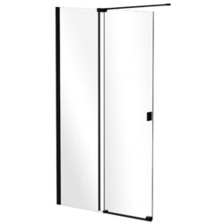 Perete de dus glisant Besco Vayo Black VYB-130-200C 130x200 (Transparent)