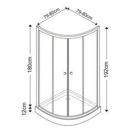 Cabina de dus 101352800 80x80 (Silver) Thumb