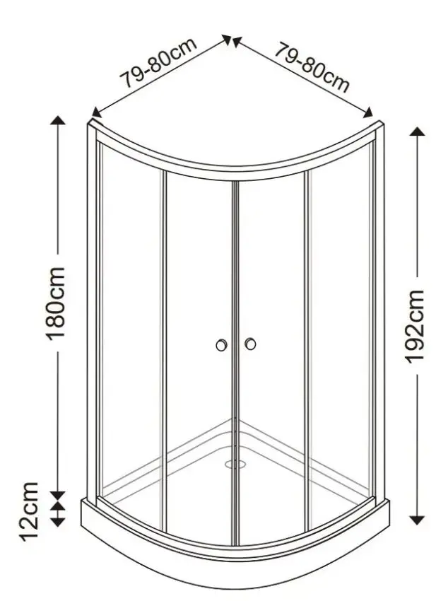Cabina de dus 101352800 80x80 (Silver) - 3