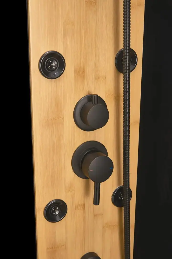 Cabina de dus cu hidromasaj Bamboo 120x80 (Black)