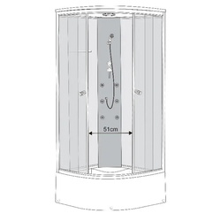 Душевой бокс Briska 90x90 (Chrome) Thumb