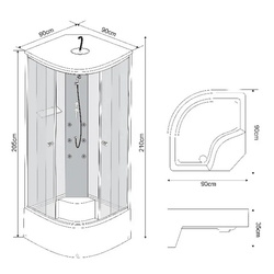 Душевой бокс Briska 90x90 (Chrome) Thumb