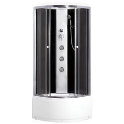 Cabina de dus cu hidromasaj Breezz Loona Hydro Lux WT-90 (White/Satin)