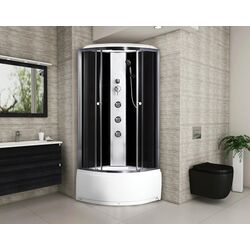 Cabina de dus cu hidromasaj Breezz Loona Hydro Lux WT-90 (White/Satin) Thumb