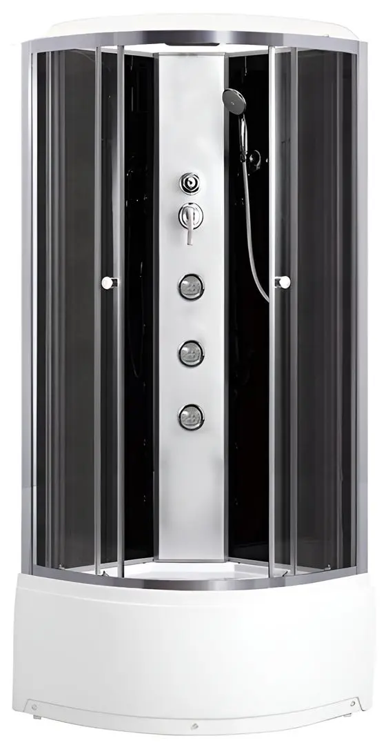 Cabina de dus cu hidromasaj Breezz Loona Hydro Lux WT-90 (White/Satin)