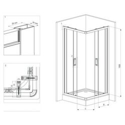 Душевая кабина Deante Funkia KYC N42K 80х80 (Black) Thumb