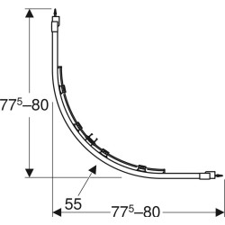 Cabina de dus Geberit Geo 80x80 560.111.00.2 (Chrome) Thumb