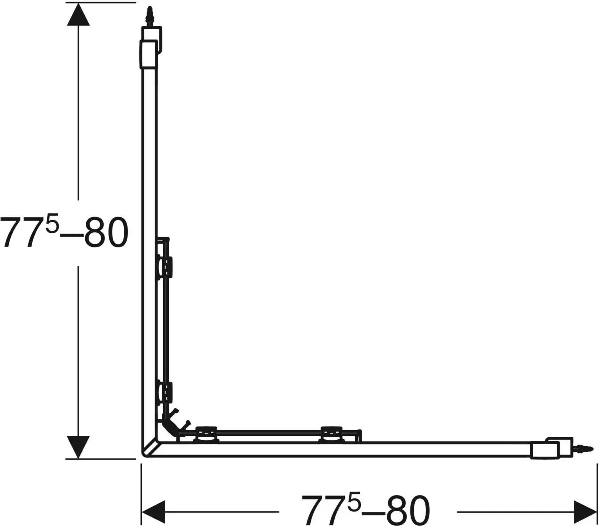 Cabina de dus Geberit Geo 80x80 560.112.00.2 (Chrome)