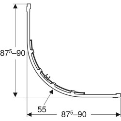 Cabina de dus Geberit Geo 90x90 560.121.00.2 (Chrome) Thumb