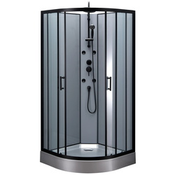 Cabina de dus cu hidromasaj GoodHome Onega 90x90 (Black) Thumb