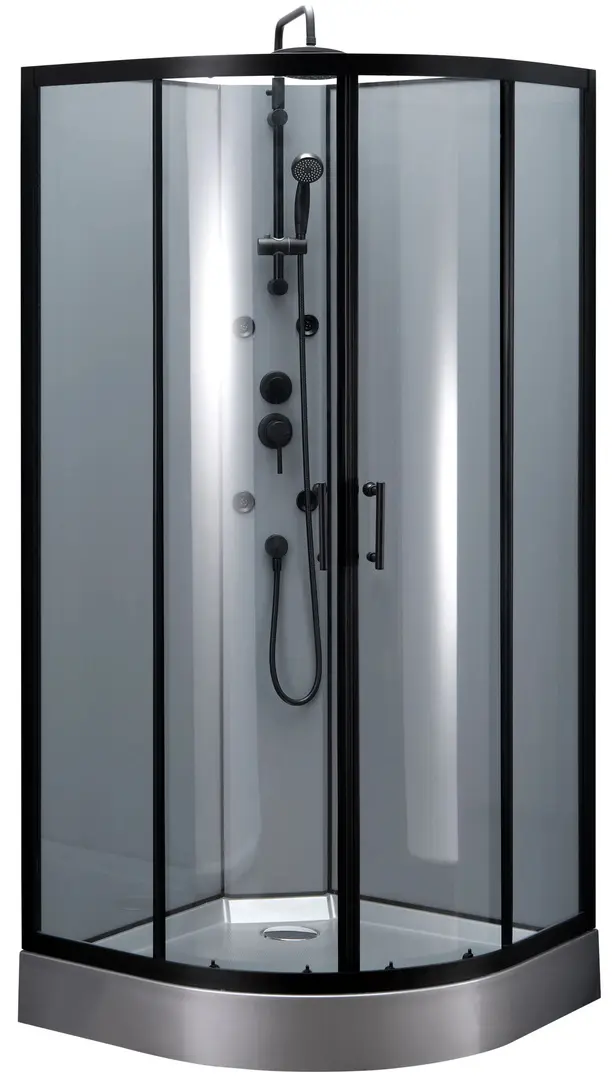 Cabina de dus cu hidromasaj GoodHome Onega 90x90 (Black)