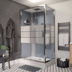 Cabina de dus cu hidromasaj GoodHome Beloya 120x80 (Chrome) Thumb