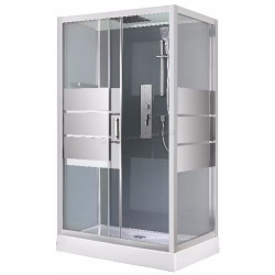 Cabina de dus cu hidromasaj GoodHome Beloya 120x80 (Chrome)