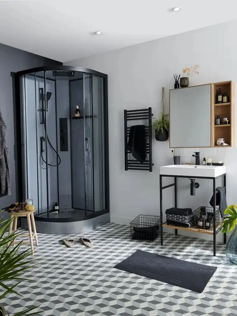 Душевой бокс с гидромассажем GoodHome Beloya 90x90 (Black) - 8