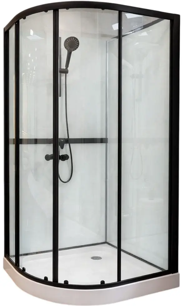Душевая кабина LiniaH2O Fiori 900x900x2000 (Black)