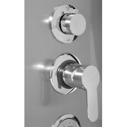 Cabina de dus cu panou de dus LiniaH2O Calabria 90x90 + Fala Steely 2 75981 (Chrome/Inox) Thumb