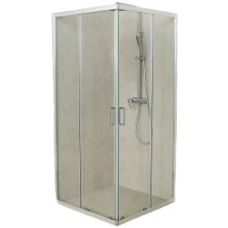 Cabina de dus cu panou de dus LiniaH2O Granta 1000x1000 + Fala Steely 2 75981 (Chrome/Inox) Thumb