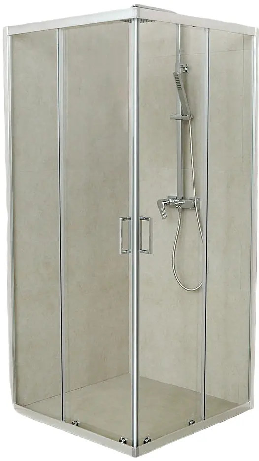 Cabina de dus cu panou de dus LiniaH2O Granta 1000x1000 + Fala Steely 2 75981 (Chrome/Inox)