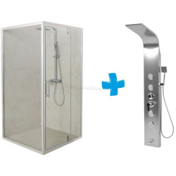 Cabina de dus cu panou de dus LiniaH2O Trend New 190x100 + Fala Steely 2 75981 (Chrome/Inox)