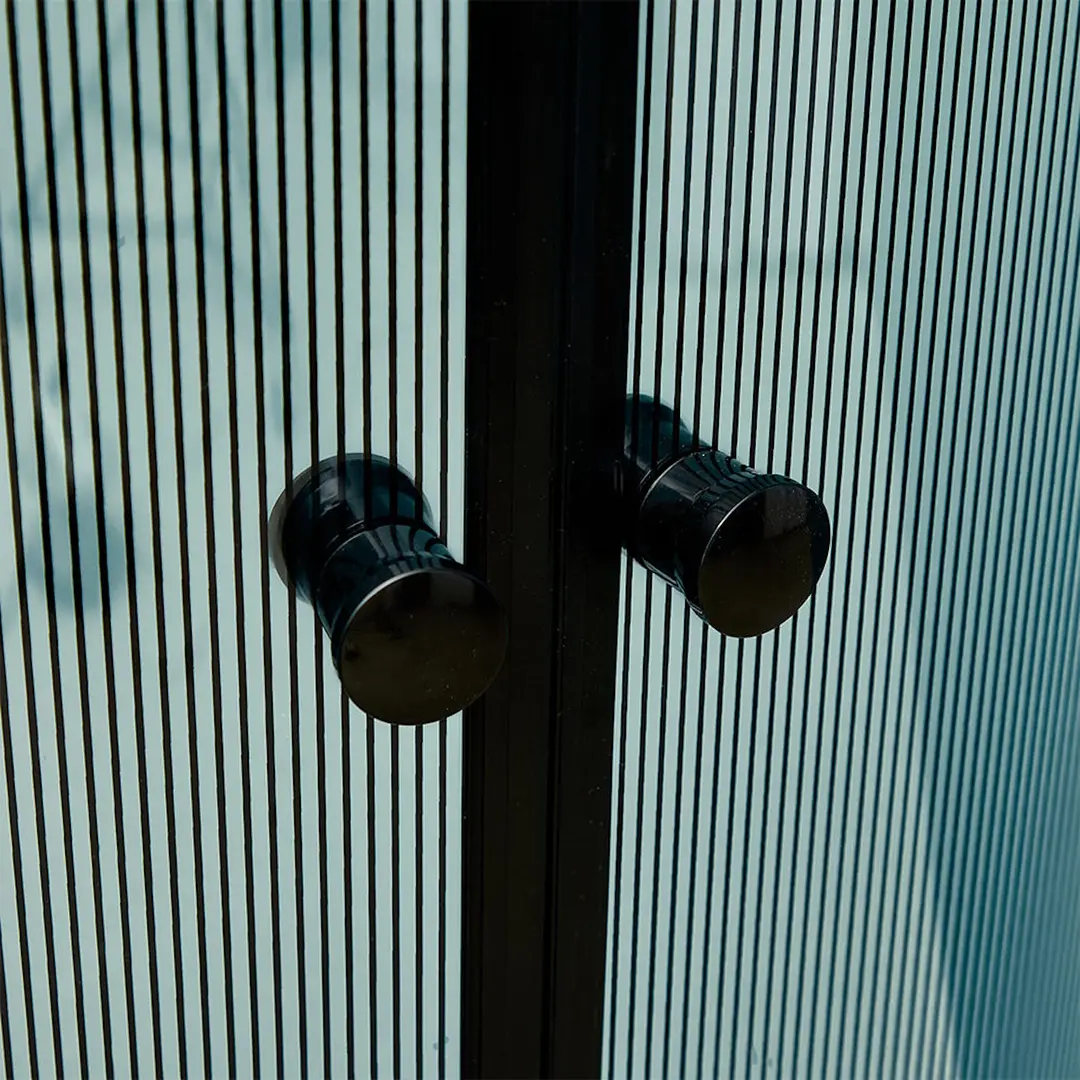 Cabina de dus cu sistem de dus LiniaH2O Malta 114394 90x90 + Mat|eco Inox Cubo (Black)