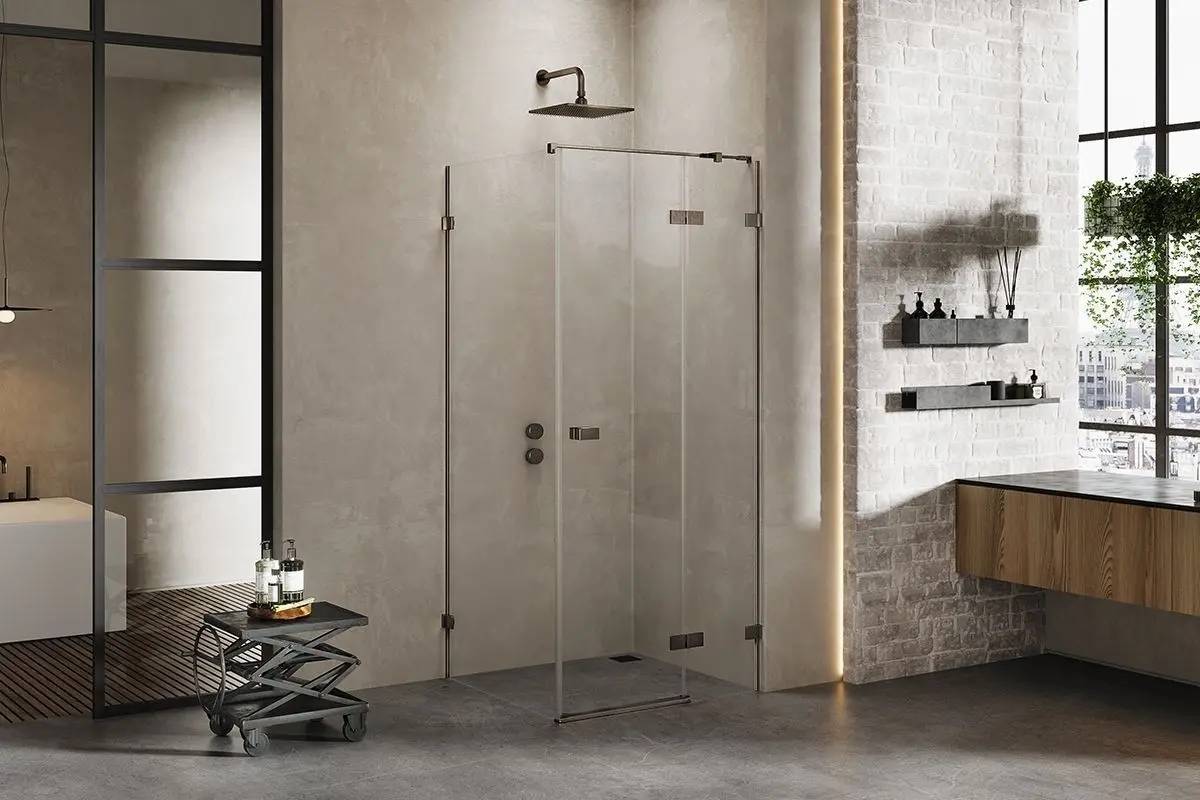 Душевая кабина New Trendy Avexa EXK-3356 90x90 Right (Brushed Gunmetal) - 2