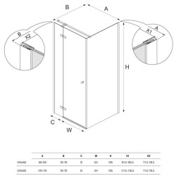 Душевая кабина New Trendy Kalibra K-4987 120x80 (Chrome) Thumb