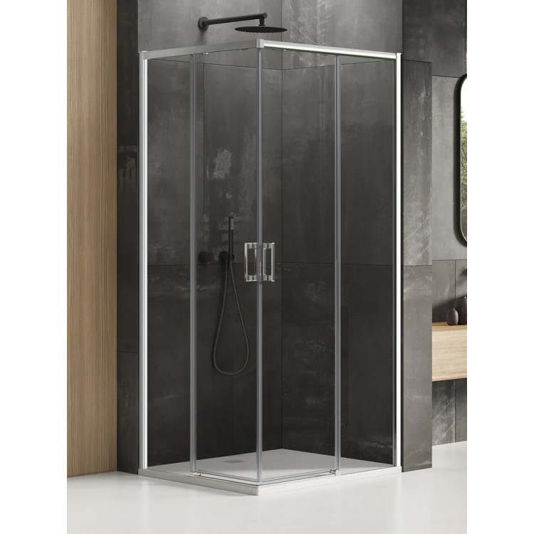 Душевая кабина New Trendy Prime D-0298A/D-0295A 80x100x200 (Chrome)