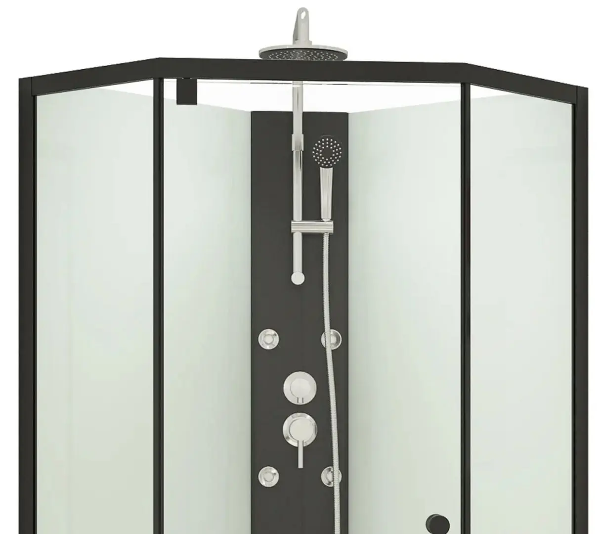 Cabina de dus 85x85x225 (Black/White) - 3