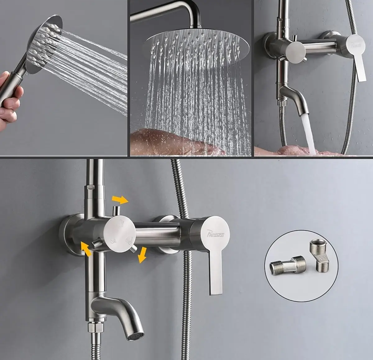 Set de dus Champion SAP-009-J (Inox)