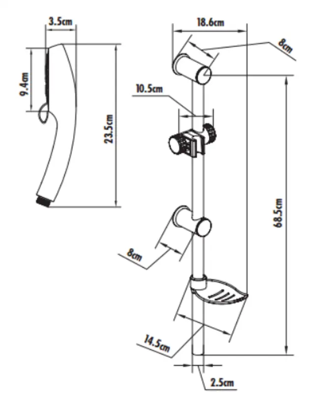 Душевой гарнитур Creavit SH415