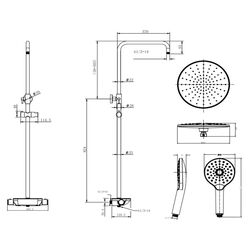 Set de dus Creavit SH510 (Inox) Thumb