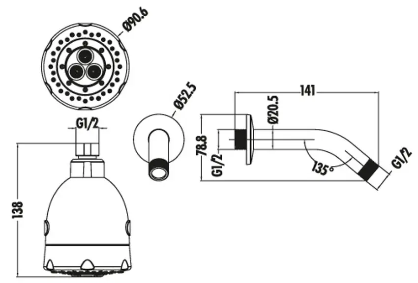 Dus de sus Creavit SH034 (Chrome)