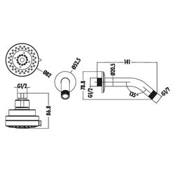 Dus de sus Creavit SH035 (Crome) Thumb