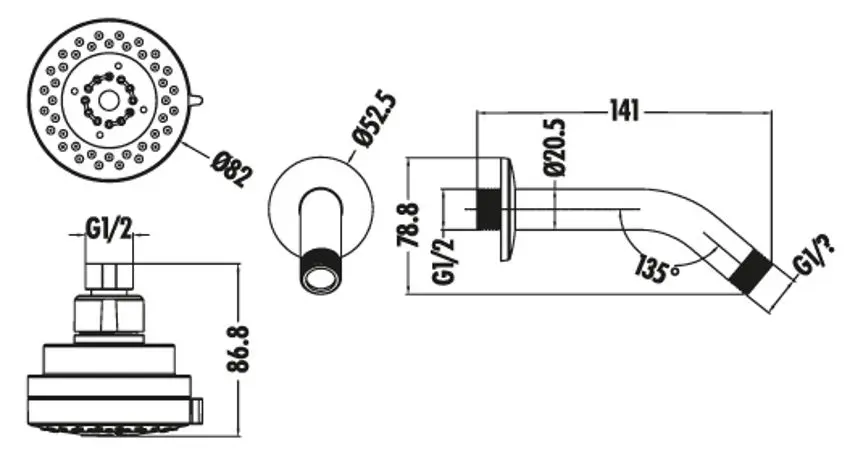 Dus de sus Creavit SH035 (Crome)