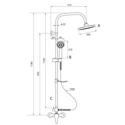 Душевой гарнитур Deante Joko Round NBJ 01RK (Chrome) Thumb