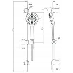 Душевой гарнитур Deante Neo Joko NBJ 05PK (Chrome) Thumb