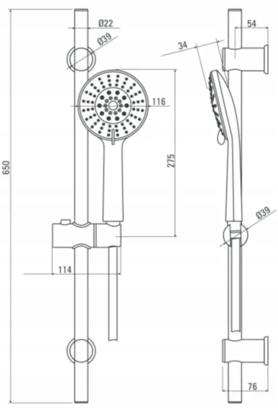 Душевой гарнитур Deante Neo Joko NBJ 05PK (Chrome)