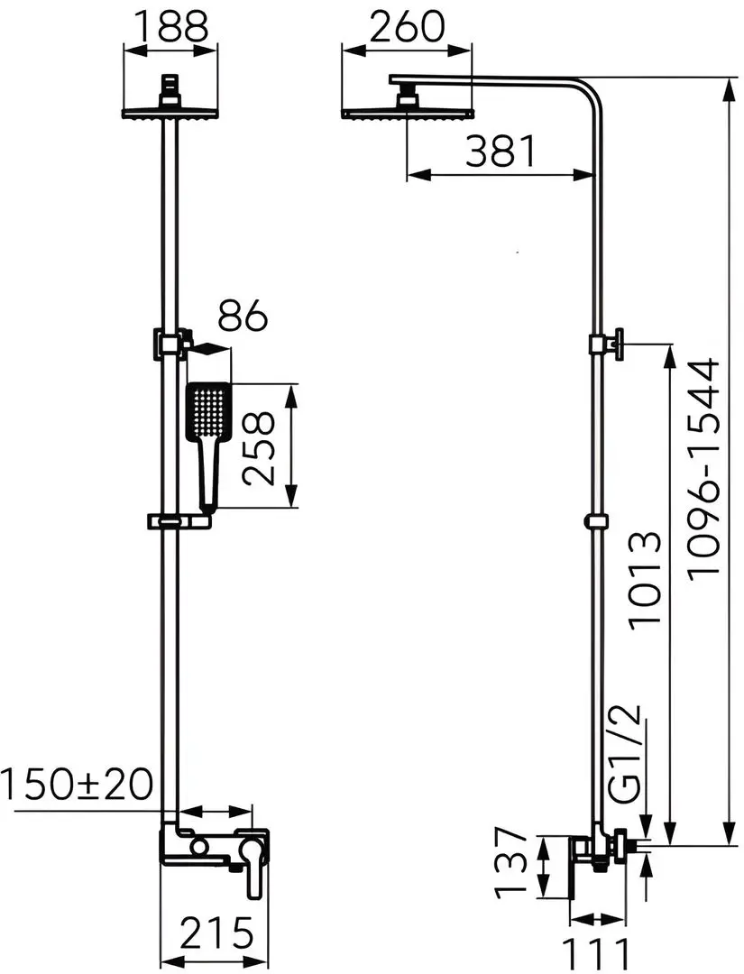 Set de dus F-Design Origio FD5-ORG-7U-22 (Black)