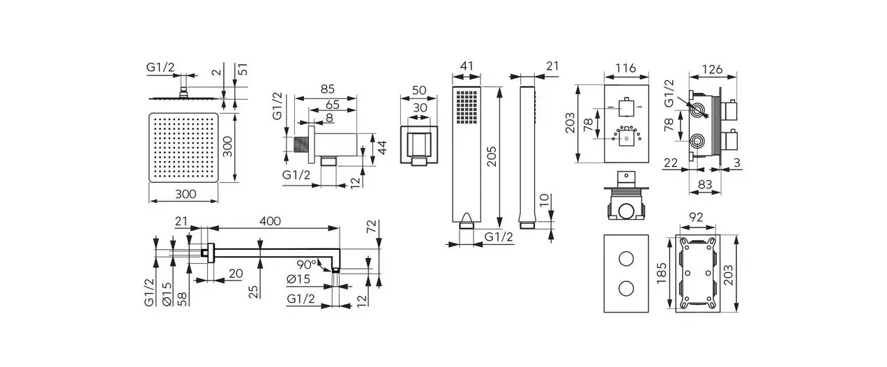 Set de dus F-Design Stabilla FD1-TS08-7SET1-11 (Chrome)