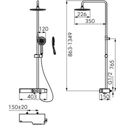 Душевой гарнитур F-Design Tempra FD5-TMP-7U-13 (Chrome) Thumb