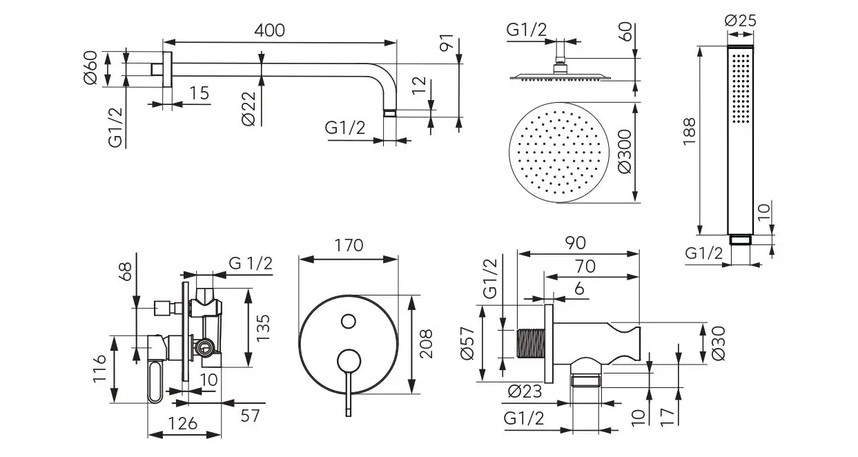 Set de dus F-Design Zaffiro Gold FD1-ZFR-7PSET1-55 (Golden)