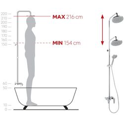 Set de dus Ferro Algeo NP78-BAG13U (Chrome) Thumb