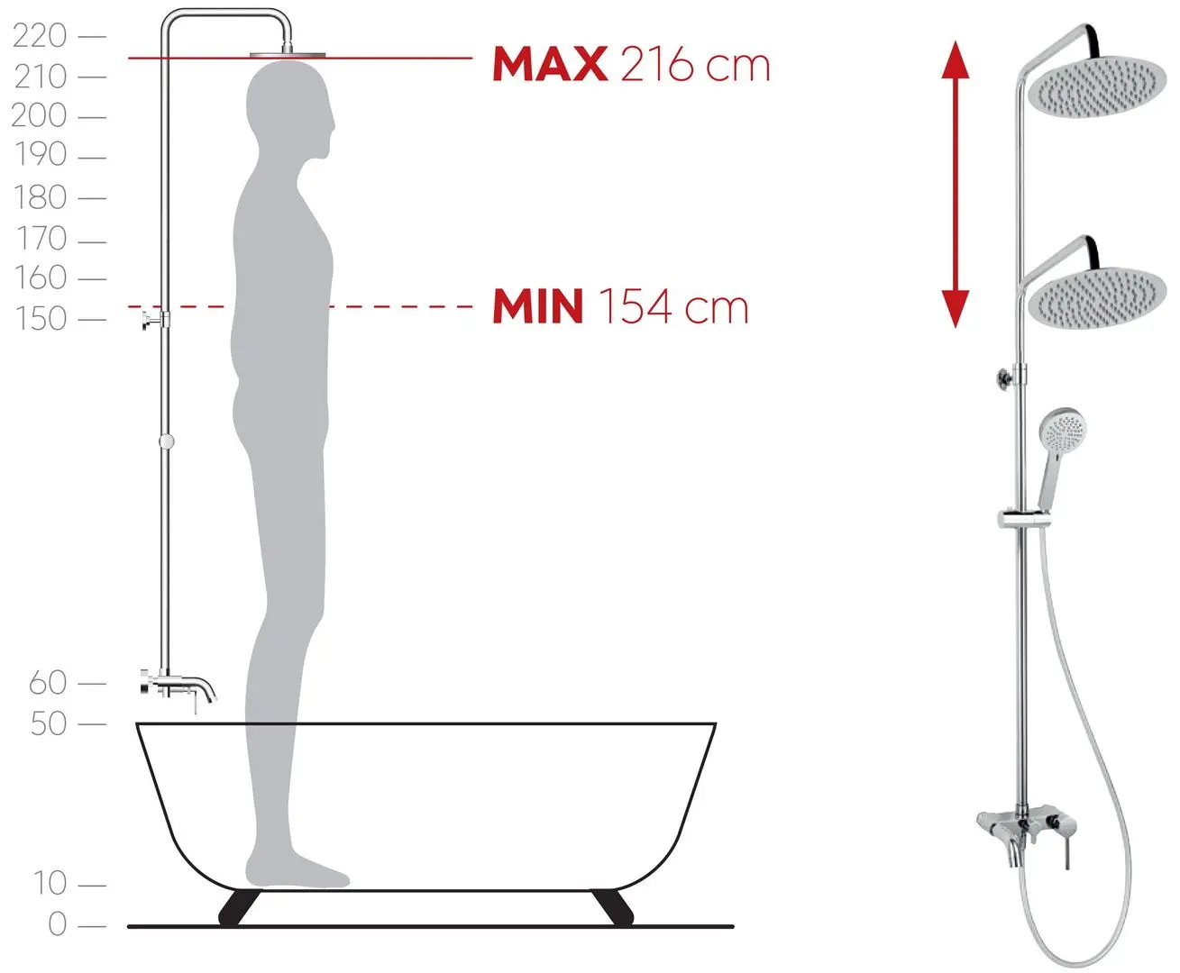 Set de dus Ferro Fiesta NP79-BFI13U (Chrome)