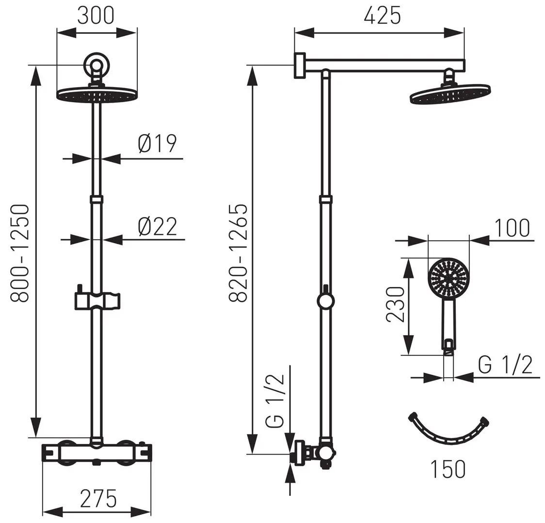 Set de dus Ferro Trevi NP75-TRV7U (Chrome)
